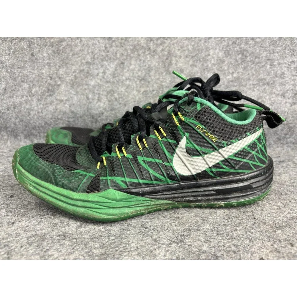 Nike Lunar TR1 Shoes Mens Size 9 Green‎ Black Flywire Training Gym 642826-003